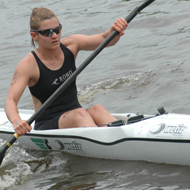 Lisa Hirschfelder: first after the paddle