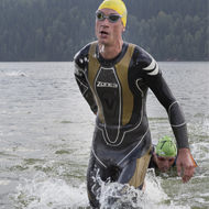 Stefan Teichert und Stefan Griem kommen als erste aus dem Wasser