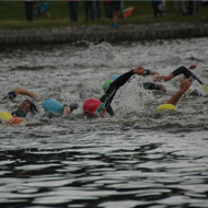 After the start it was a battle to the first buoy