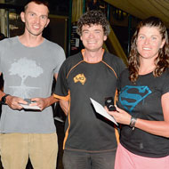 Michael Faustmann, Race Director Tim Roadley and Kelly Honess