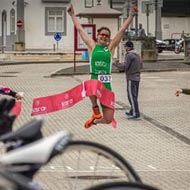 Lisa Hirschfelder enjoy the first Quadrathlon in the Azores
