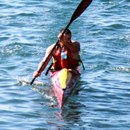 Paddling in the Bay of Angra