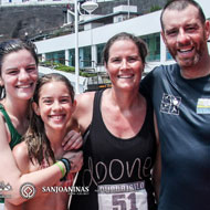 Albano Barcelos with his family, who was active in the relay